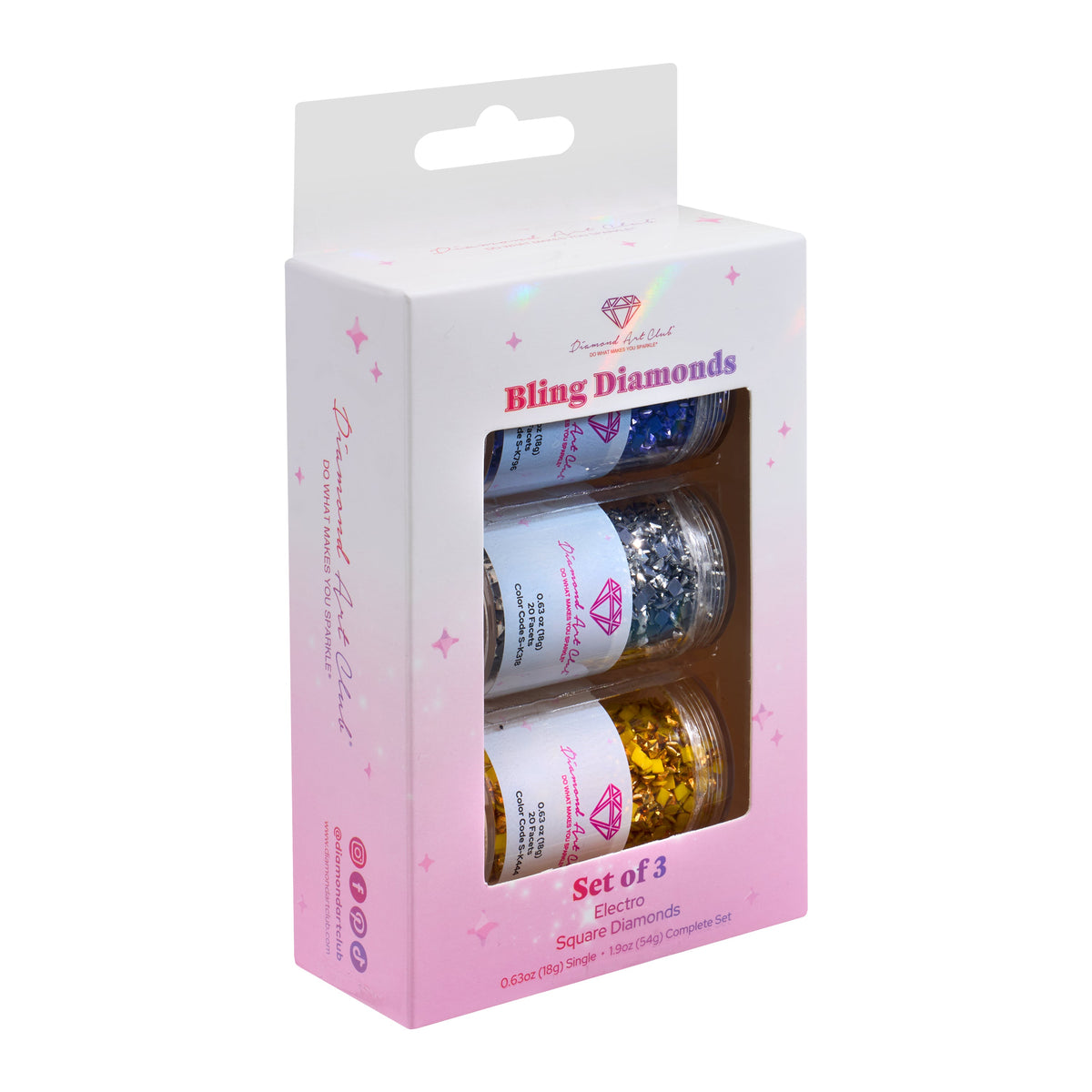 Diamond Painting Electro Diamond® - Square (Set of 3)