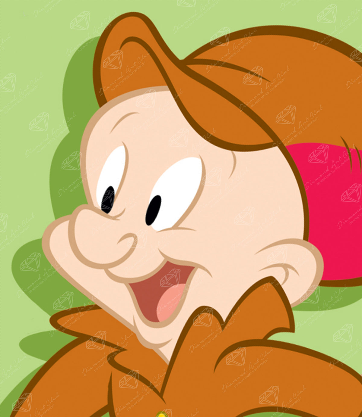 Diamond Painting Elmer Fudd™ 13" x 15" (32.8cm x 37.8cm) / Round With 12 Colors Including 1 ABs / 15,795