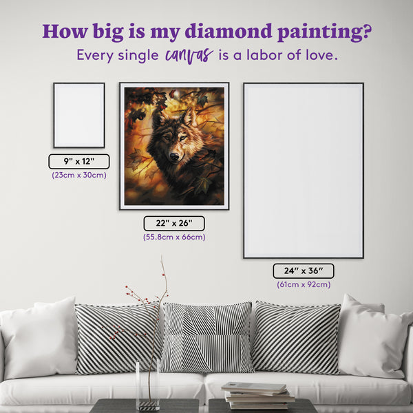 Evening Glow Wolf – Diamond Art Club