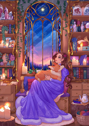 Diamond Painting Evening Star 27.6" x 39" (69.9cm x 98.8cm) / Square with 85 Colors including 3 ABs and 4 Fairy Dust Diamonds / 111,557