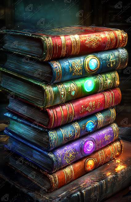 Diamond Painting Fairy Tales 22" x 34" (55.8cm x 85.6cm) / Square with 69 Colors including 2 ABs and 1 Electro Diamond and 2 Fairy Dust Diamonds / 77,056