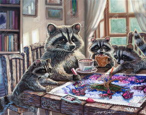 Diamond Painting Family Time 28" x 22" (70.7cm x 55.8cm) / Square with 69 Colors including 3 ABs and 5 Fairy Dust Diamonds / 63,616