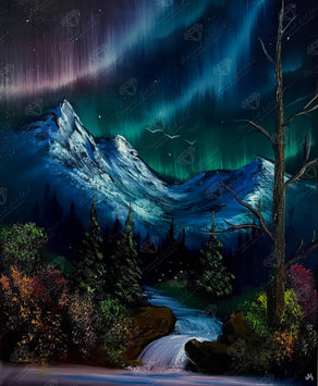 Diamond Painting Firefly Falls 25.6" x 31.1" (65cm x 78.9cm) / Square with 87 Colors including 3 ABs and 3 Fairy Dust Diamonds / 82,737