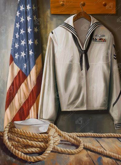 Diamond Painting Fleet’s Finest 22" x 30" (55.8cm x 75.9cm) / Square with 52 Colors including 1 ABs and 1 Electro Diamond and 3 Fairy Dust Diamonds / 68,320