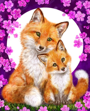 Diamond Painting Flowery Night 22" x 27" (55.6cm x 68.8cm) / Round With 74 Colors Including 2 ABs and 4 Fairy Dust Diamonds / 50,500