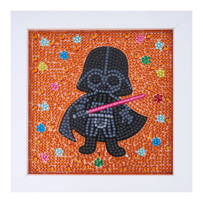 Diamond Painting Frameables™ - Darth Vader™ Shadow Reign 6" x 6" (15cm x 15cm) / Round with 13 Colors including 9 Iridescent Diamonds and 1 Fairy Dust Diamond / 2,439