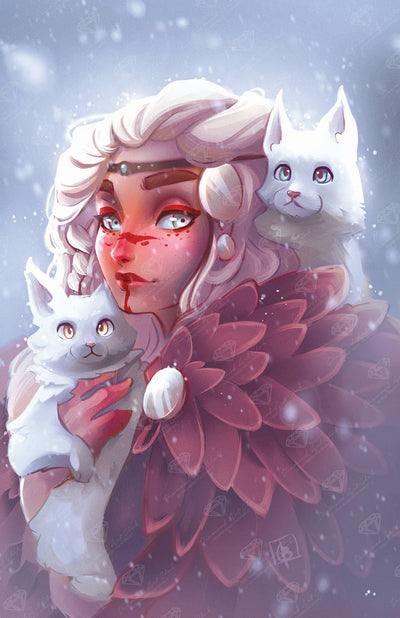 Diamond Painting Freya 17" x 26" (42.6cm x 66cm) / Round with 57 Colors including 3 ABs and 1 Fairy Dust Diamonds / 35,720