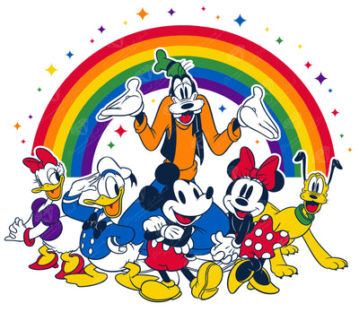 Diamond Painting Friends of the Rainbow 27.2" x 23.6" (69cm x 60cm) / Square with 16 Colors including 6 Iridescent Diamonds and 3 Fairy Dust Diamonds / 66,757