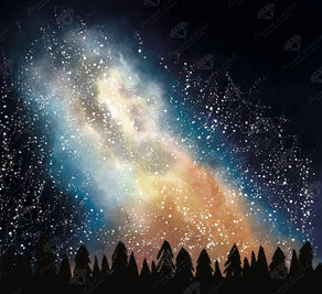 Diamond Painting Galactic Wanderer, The Milky Way 24" x 22" (60.8cm x 55.6cm) / Round with 67 Colors including 1 AB and 1 Special Diamond and 4 Fairy Dust Diamonds / 44,642
