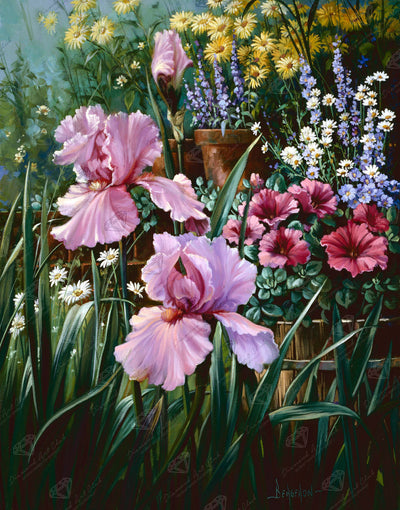 Diamond Painting Garden Fantasy 25.6" x 32.7" (65cm x 83cm) / Square With 81 Colors Including 4 ABs and 4 Fairy Dust Diamonds / 86,913