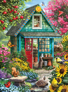 Diamond Painting Garden Shed 27.6" x 37" (69.9cm x 93.8cm) / Square with 65 Colors including 2 ABs and 6 Fairy Dust Diamonds / 105,937