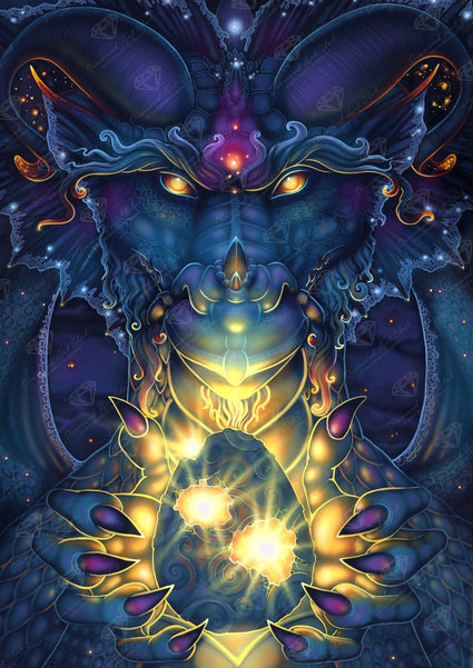 Diamond Painting Gift from the Void 23.6" x 33" (60cm x 85cm) / Square With 55 Colors Including 5 ABs and 1 Fairy Dust Diamonds / 82,181