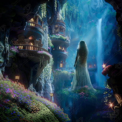 Diamond Painting Goddess of Atlantis Opera Garden 27.6" x 27.6" (69.9cm x 69.9cm) / Square with 84 Colors including 1 AB and 1 Iridescent Diamond and 4 Fairy Dust Diamonds / 78,961