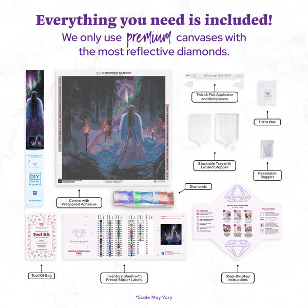 Goddess of Norwegian Lights Diamond Painting Kit – Diamond Art Club