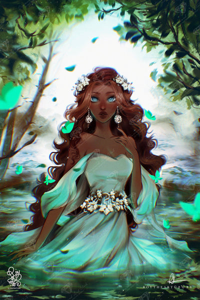 Diamond Painting Goddess of Water 23.6" x 35.4" (60cm x 90cm) / Square with 52 Colors including 5 Fairy Dust Diamonds and 1 Iridescent Diamond / 87,001