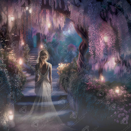 Diamond Painting Goddess of Wisteria 27.6" x 27.6" (69.9cm x 69.9cm) / Square with 82 Colors including 2 ABs and 4 Fairy Dust Diamonds / 78,961