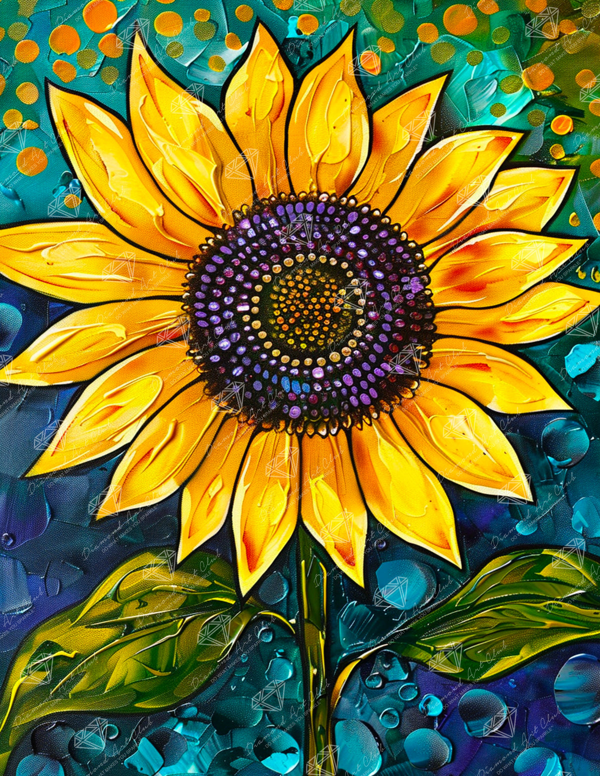 Diamond Painting Golden Majesty 13" x 17" (33cm x 42.7cm) / Round with 54 Colors including 2 ABs and 2 Fairy Dust Diamonds / 18,600