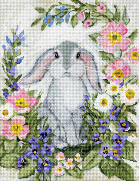 Susan Winget ダイヤモンドアートクラブGrey Bunny grey-bunny-with-floppy-ears-