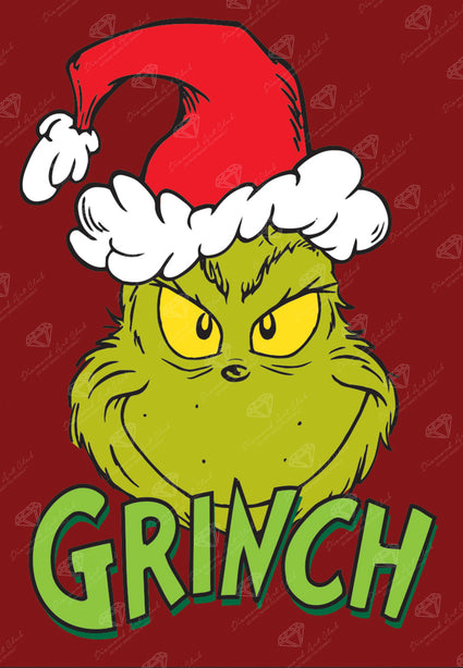 Diamond Painting Grinch™ 9" x 13" (22.8cm x 33cm) / Round with 9 Colors including 1 Iridescent Diamond and 2 Fairy Dust Diamonds / 9,960