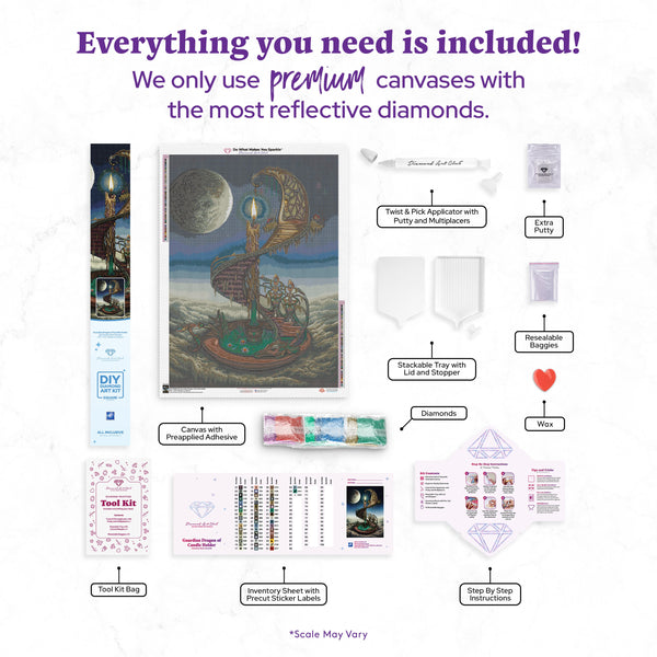Guardian Dragon of Candle Holder Diamond Painting Kit – Diamond