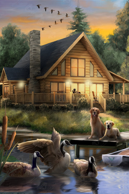 Diamond Painting Guardians of the Lake 22" x 33" (55.8cm x 83.7cm) / Square With 59 Colors Including 3 ABs and 3 Fairy Dust Diamonds / 75,264