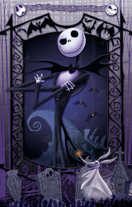 Diamond Painting Hail to the Pumpkin King 25.6" x 40.2" (65cm x 101.8cm) / Square with 34 Colors including 1 AB and 4 Fairy Dust Diamonds / 106,749