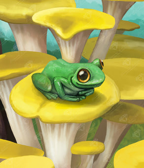 Diamond Painting Happy Frog 13" x 15" (32.8cm x 38cm) / Round with 33 Colors including 1 ABs and 3 Fairy Dust Diamonds / 15,912