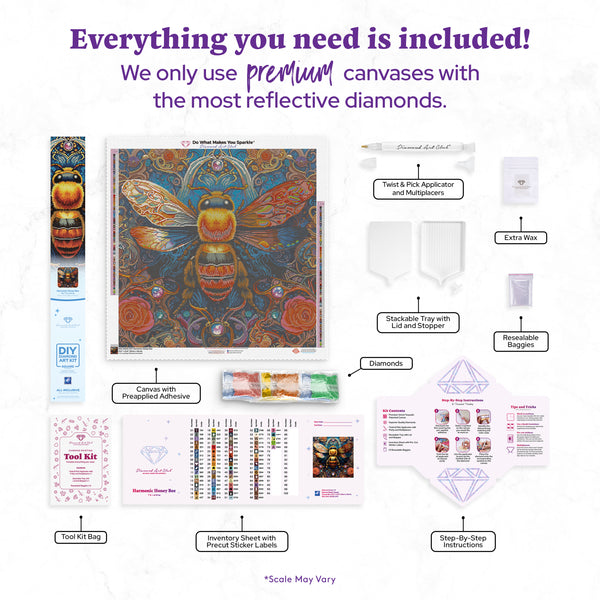 Harmonic Honey Bee Diamond Painting Kit – Diamond Art Club