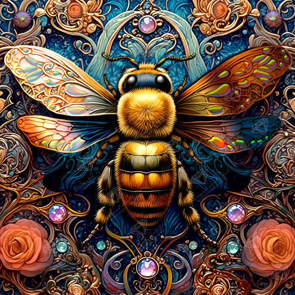 その他 DiamondArtClub Harmonic Honey Bee Harmonic Honey Bee Diamond Painting Kit – Diamond Art Club