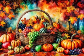 Diamond Painting Harvest Bounty 38.2" x 25.6" (96.8cm x 65cm) / Square with 64 Colors including 2 ABs and 4 Fairy Dust Diamonds / 101,529