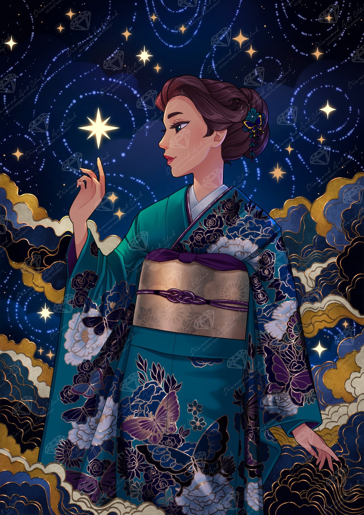 Diamond Painting Hear Them Whisper 25.6" x 36.2" (65cm x 91.8cm) / Square with 54 Colors including 1 AB and 1 Electro Diamond and 3 Iridescent Diamonds and 3 Fairy Dust Diamonds / 96,309