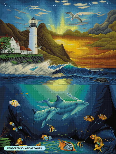 Heavenly Passage Lighthouse Diamond Painting Kit – Diamond Art Club