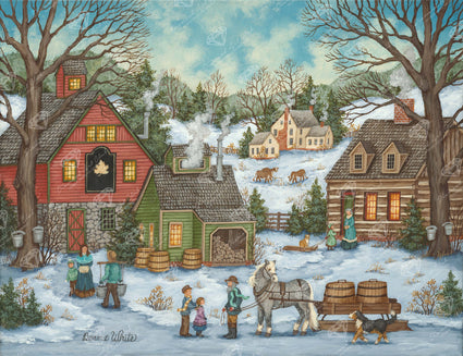 Diamond Painting Hillside Sugar Shack 35.8" x 27.6" (90.9cm x 69.9cm) / Square with 78 Colors including 2 ABs and 3 Fairy Dust Diamonds / 102,565