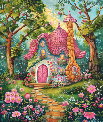 Diamond Painting Home Is Where the Heart Is 27.6" x 32.7" (69.9cm x 82.9cm) / Square with 82 Colors including 3 ABs and 4 Fairy Dust Diamonds / 93,573