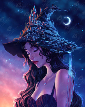 Diamond Painting Home of the Coven 22" x 28" (55.8cm x 70.7cm) / Square with 63 Colors including 3 ABs and 3 Fairy Dust Diamonds / 63,616