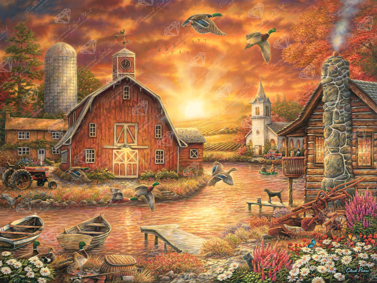 Diamond Painting Honey Drip Farm 36.6" x 27.6" (93cm x 70cm) / Square With 58 Colors Including 2 ABs / 102,223