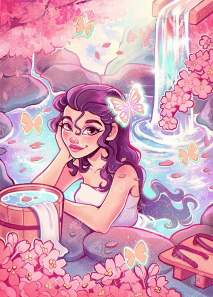 Diamond Painting Hot Springs 20" x 28" (50.6cm x 70.7cm) / Round With 80 Colors Including 2 ABs and 4 Fairy Dust Diamonds / 47,288