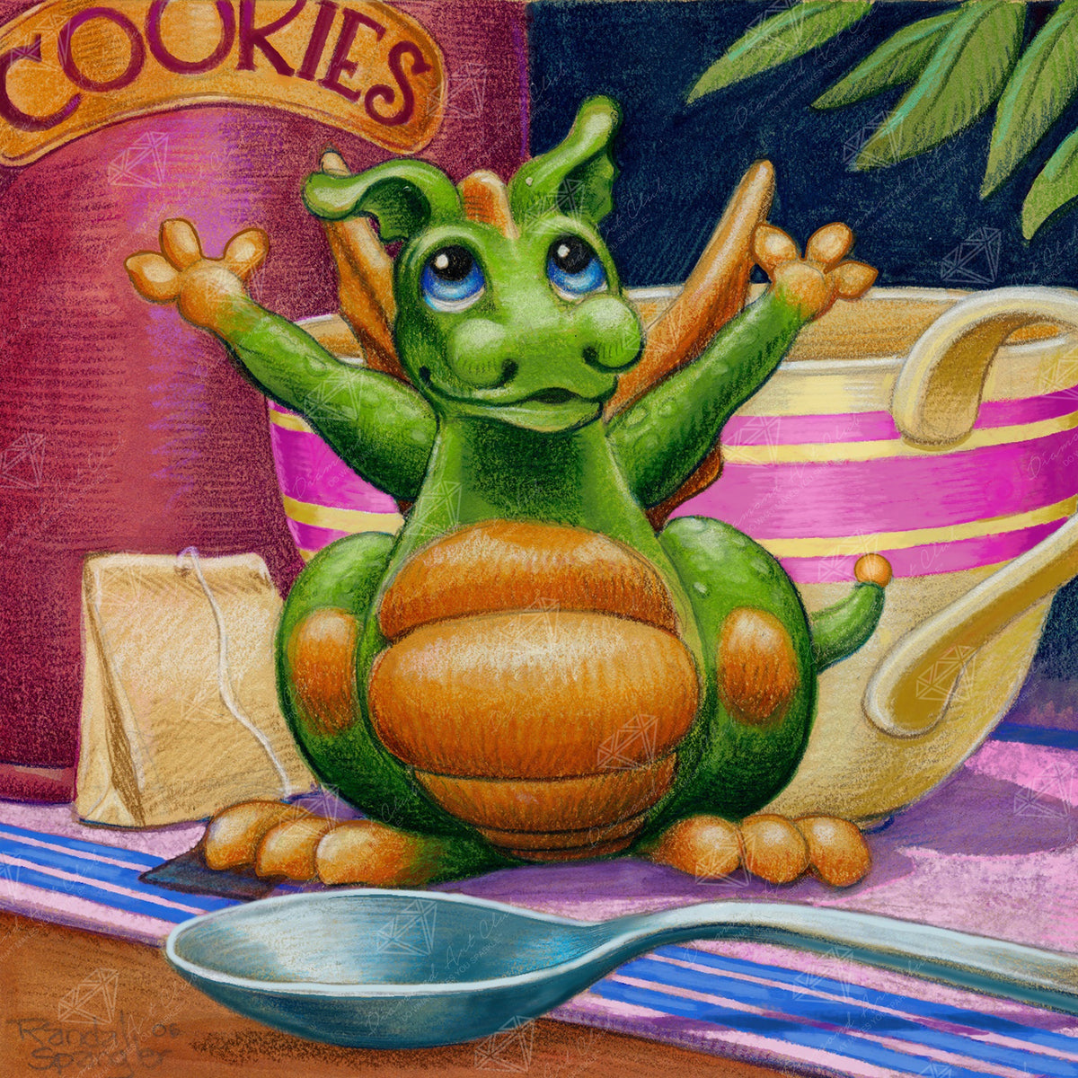 Diamond Painting Huggable 13" x 13" (32.8cm x 32.8cm) / Round with 44 Colors including 2 ABs / 13,689