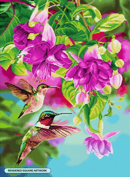 Hummingbird & Fuchsia – Diamond Art Club