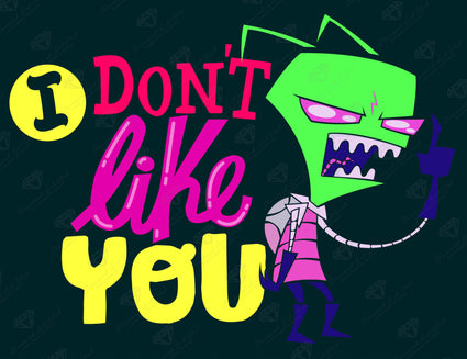Diamond Painting I Don't Like You 17" x 13" (42.6cm x 32.8cm) / Round With 10 Colors Including 2 ABs / 17,784