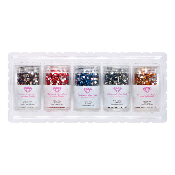Iridescent - Jewel Tones Round (Set of 5) – Diamond Art Club