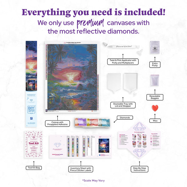 Island Seascape Sunrise – Diamond Art Club