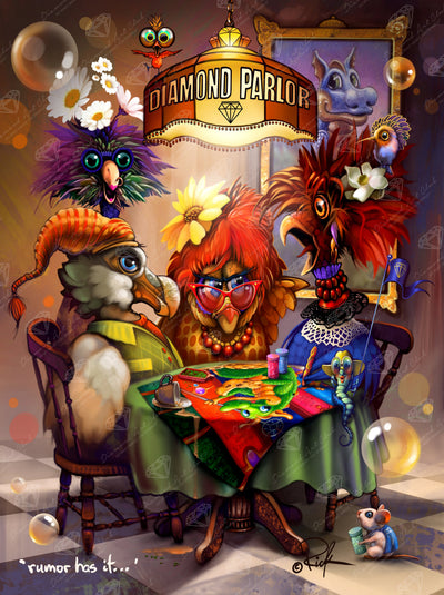 Diamond Painting IT'S A BLING THING! 25.6" x 34.3" (65cm x 86.9cm) / Square with 97 Colors including 4 ABs and 4 Fairy Dust Diamonds / 91,089