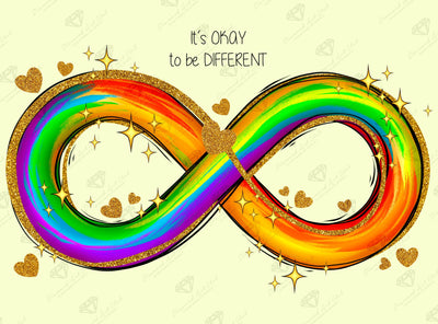 Diamond Painting It's Ok to be Different 23" x 17" (58.8cm x 42.8cm) / Square With 25 Colors Including 4 ABs and 1 Electro Diamond and 2 Iridescent Diamonds and 1 Fairy Dust Diamond / 15,769