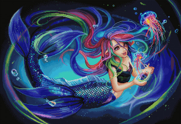 クラゲの人魚 ダイヤモンドアートキット – Diamond Art Club
