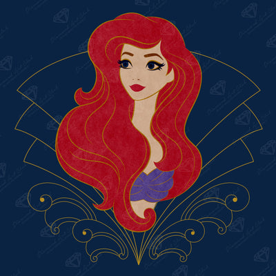 Diamond Painting Jewel of the Sea 21" x 21" (52.8cm x 52.8cm) / Round with 8 Colors including 1 Iridescent Diamond and 2 Fairy Dust Diamonds / 36,864