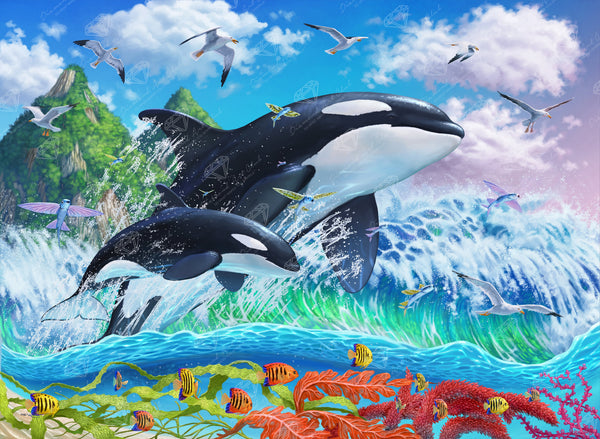 ダイヤモンドアートクラブ Jumping Orcas jumping-orcas-diamond-art-