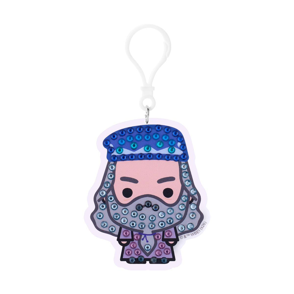 Diamond Painting Keychain - Albus Dumbledore 2.7" x 3.3" (6.9cm x 8.5cm) / Round With 6 Colors including 6 Iridescent Diamonds / 220