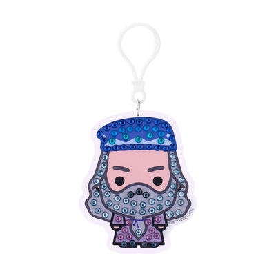 Diamond Painting Keychain - Albus Dumbledore 2.7" x 3.3" (6.9cm x 8.5cm) / Round With 6 Colors including 6 Iridescent Diamonds / 220