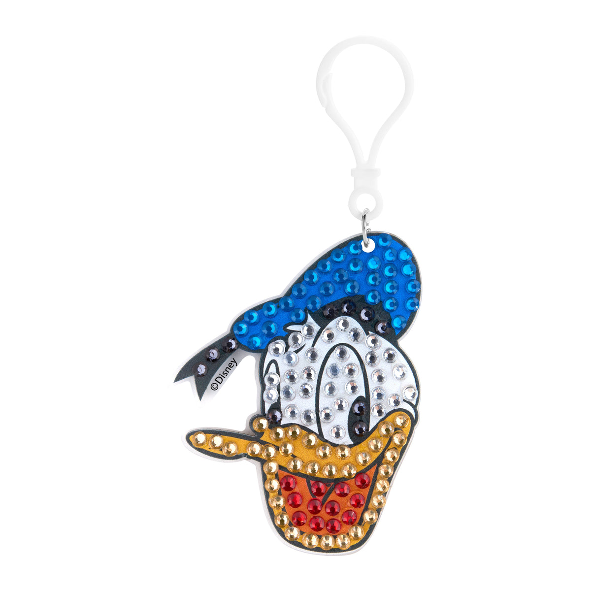 Diamond Painting Keychain - Dapper Donald 3.07" x 2.59" (7.8cm x 6.6cm) / Round With 5 Colors including 5 Iridescent Diamonds / 238